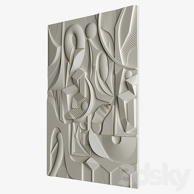 Decorative wall panel_Devil’s Purse 3ds Max - thumbnail 3