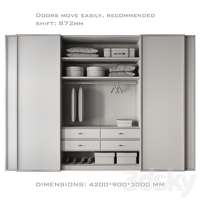 Dressing room 1 3ds Max - thumbnail 3