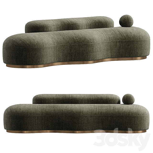 Wavy Sofa by Melis Tatlicibasi 3ds Max - thumbnail 2