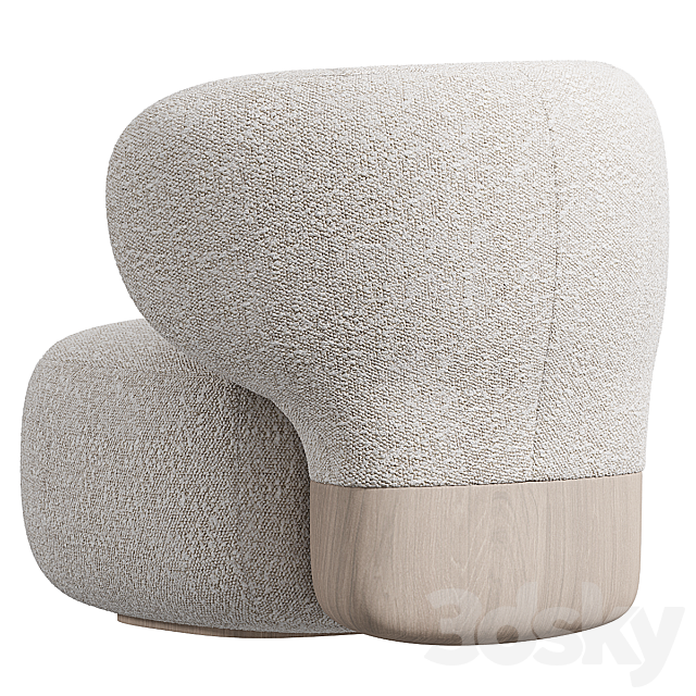 Asawa Lounge Chair by Secolo 3ds Max - thumbnail 3