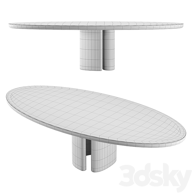 SIV1 TABLE Gray Ceppo by Francesco Balzano 3ds Max - thumbnail 2