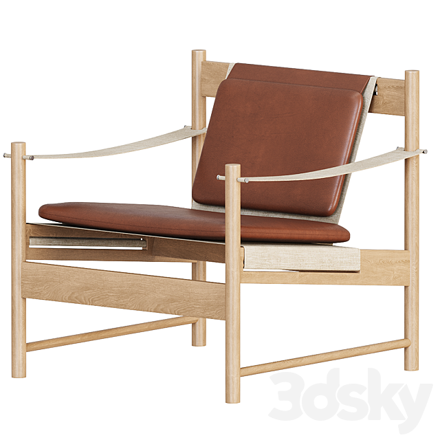 HB Lounge Chair Leather 3ds Max - thumbnail 2