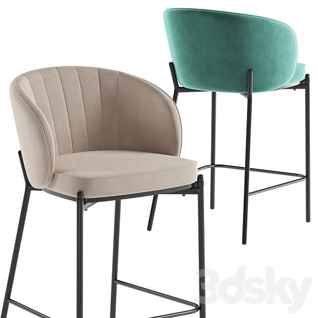 M-City Wendy counter stool 3ds Max - thumbnail 2