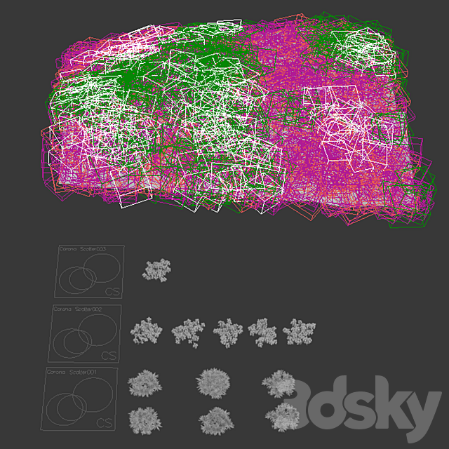Lawn: Chickweed (chickweed) and bluegrass 3ds Max - thumbnail 2