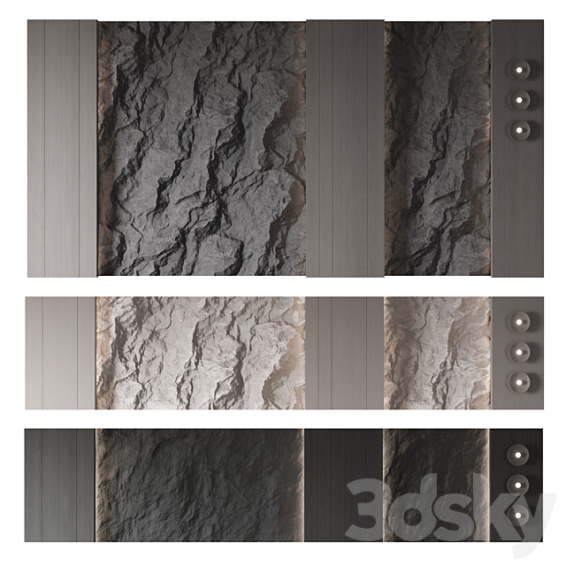 Wall panel No. 25 3ds Max - thumbnail 3