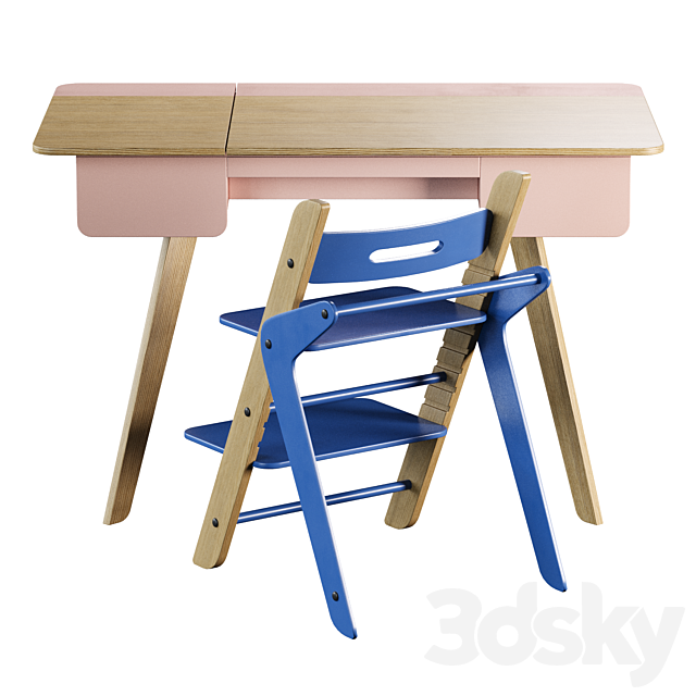 Desk and growing chair Moonk Magnus 3ds Max - thumbnail 3