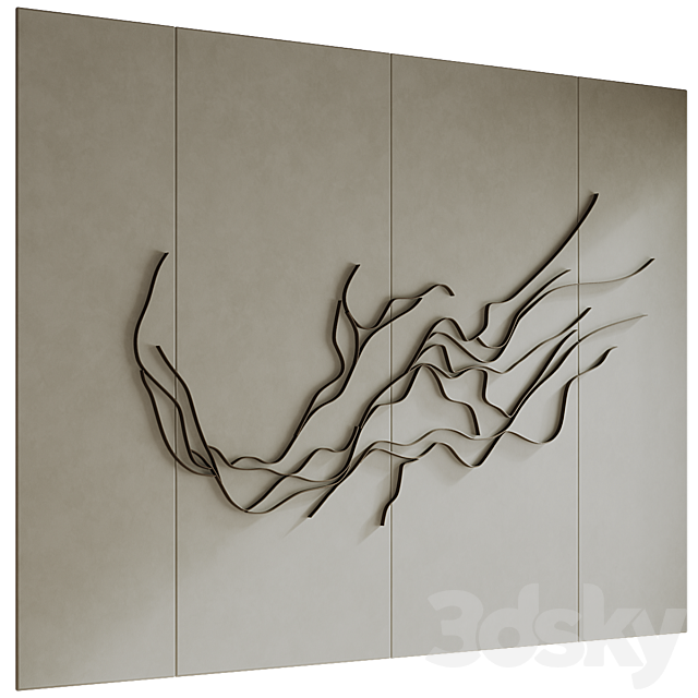 decorative wall art 07 3ds Max - thumbnail 2