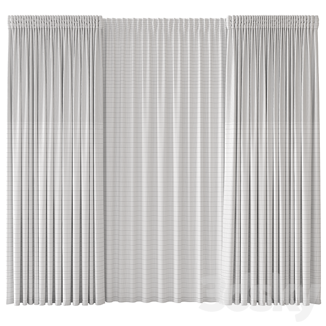 Straight light curtains 3ds Max - thumbnail 2