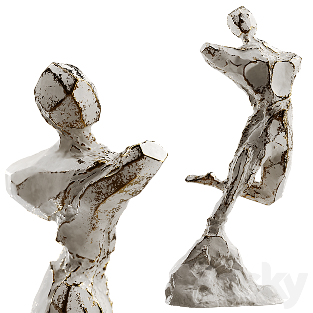 Sculpture Abstract human 01 3ds Max - thumbnail 3