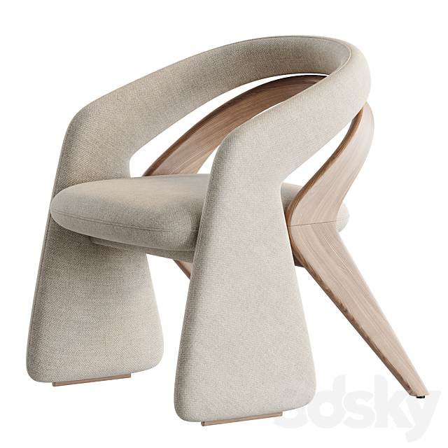 Olga Dining Chair by 1stdibs 3ds Max - thumbnail 2