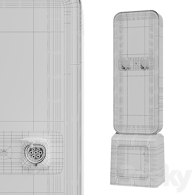 Electric charging station “Moscow Energy” 3ds Max - thumbnail 3