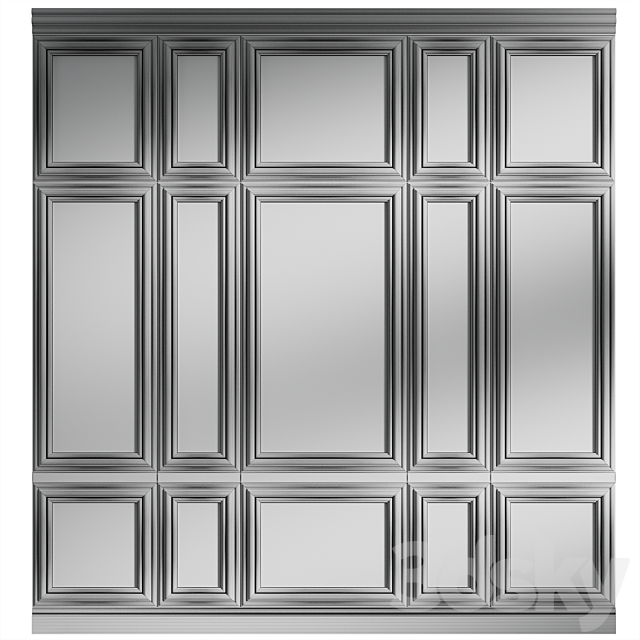 Classic Wall Panels 3ds Max - thumbnail 2
