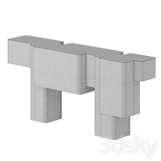 Xenolith Console by Kelly Wearstler 3ds Max - thumbnail 3
