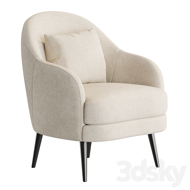 Newton Armchair by Dantone Home 3ds Max - thumbnail 2