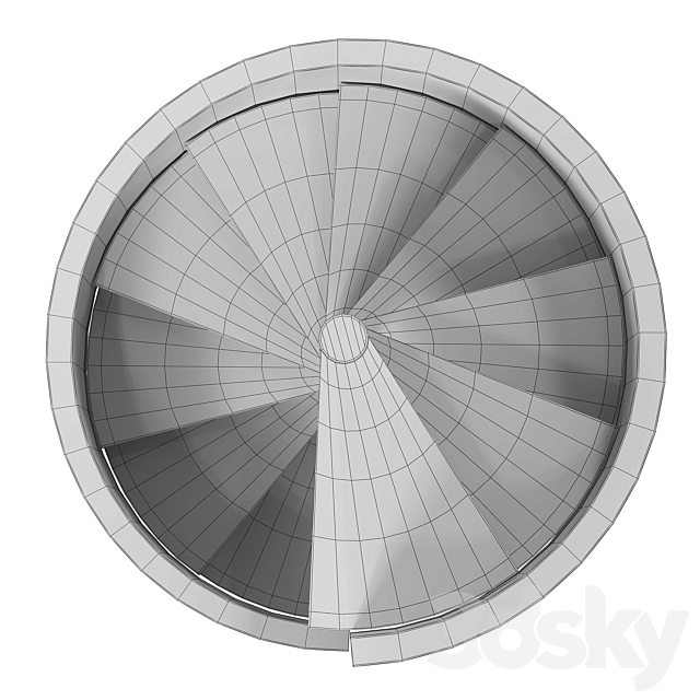 Spiral staircase 3ds Max - thumbnail 3