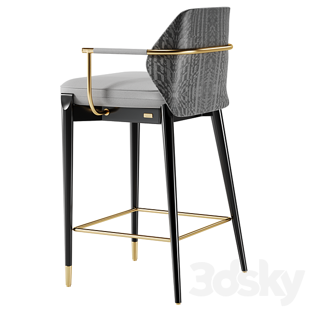 Bar stool Algerone II 3ds Max - thumbnail 2