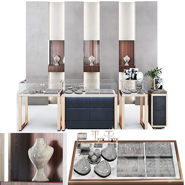 本当に信頼出来る商品 jewelry store showcase 3D Model - 3DSKY Decor Helper 絵画/タペストリー