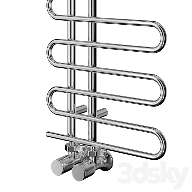 Vogue Concertina heated towel rail 3ds Max - thumbnail 2