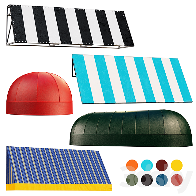 awning kitbash vol 23 3ds Max - thumbnail 3