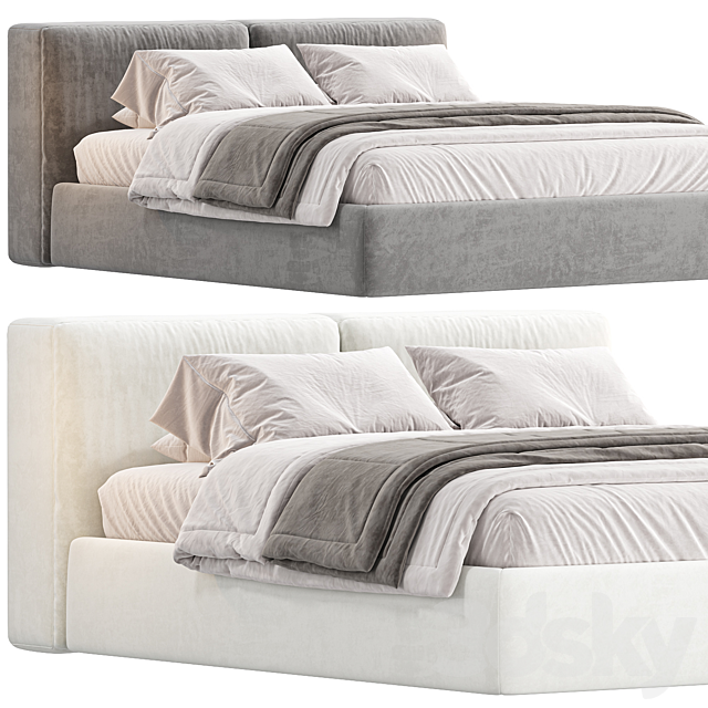 Bed Foster 160 Soft Terra 3ds Max - thumbnail 2