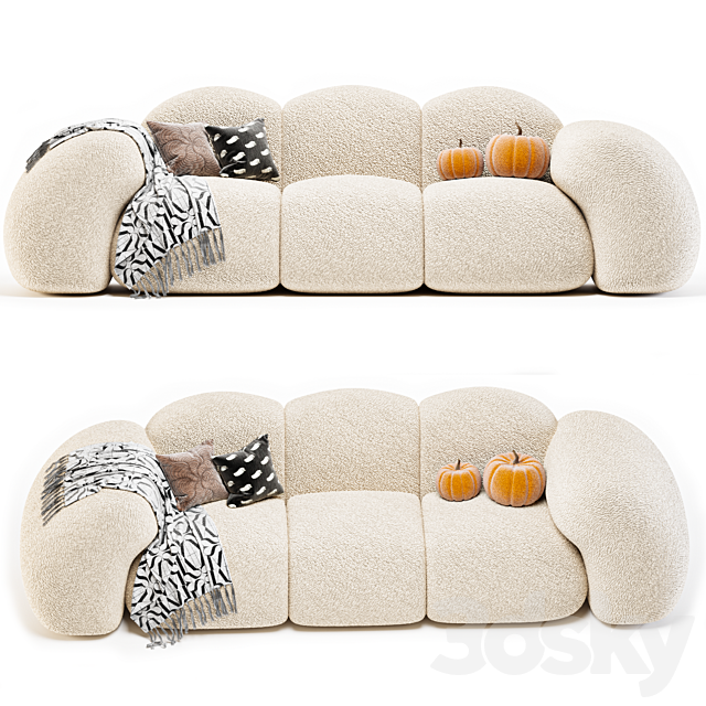 Cloud Shaped Sofa 3ds Max - thumbnail 2