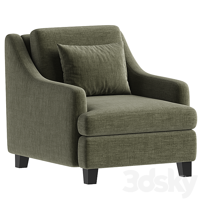 Armchair Lymington 3ds Max - thumbnail 2