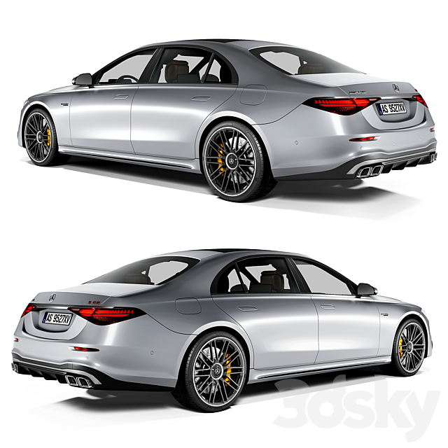 Mercedes-Benz AMG S 63 E PERFORMANCE 3ds Max - thumbnail 3