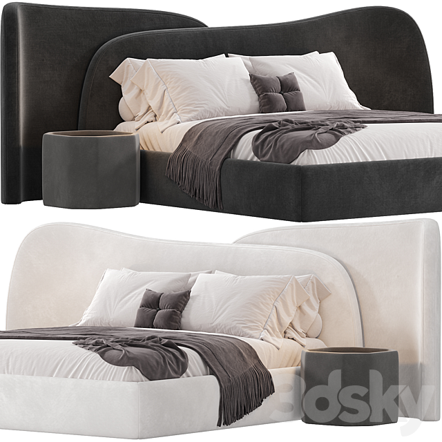 Gaspra Modern bed 3ds Max - thumbnail 2