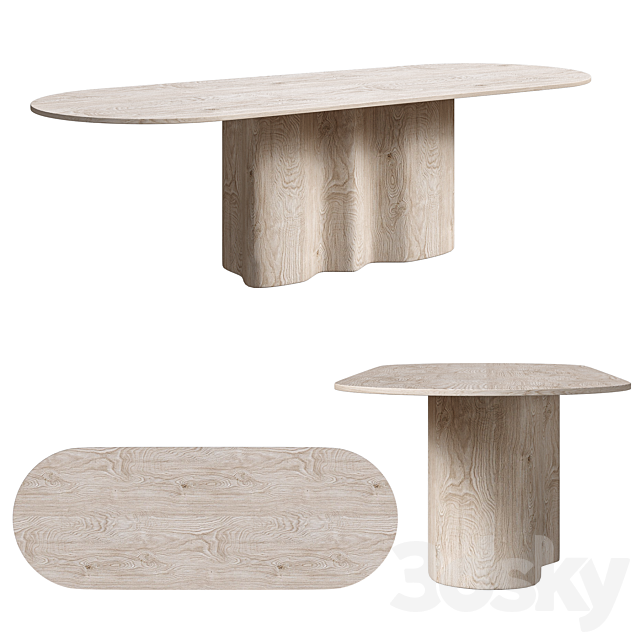 WAVES DINING TABLE 3ds Max - thumbnail 2