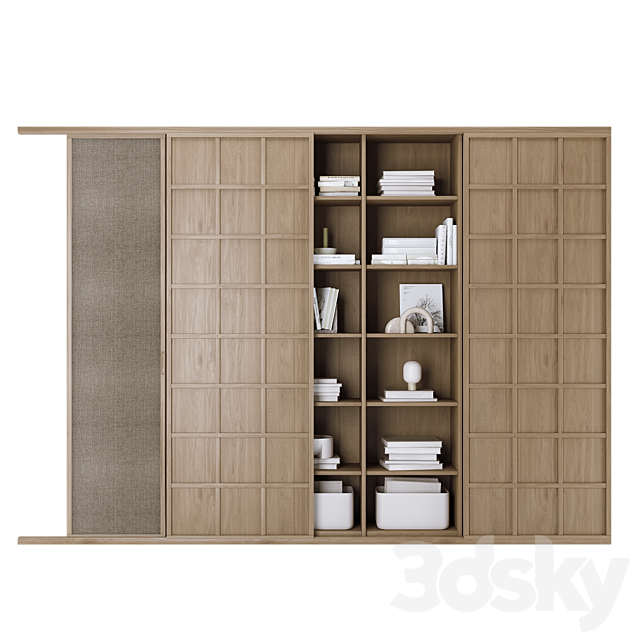 Rack _ Bookcase with decor 2 3ds Max - thumbnail 2