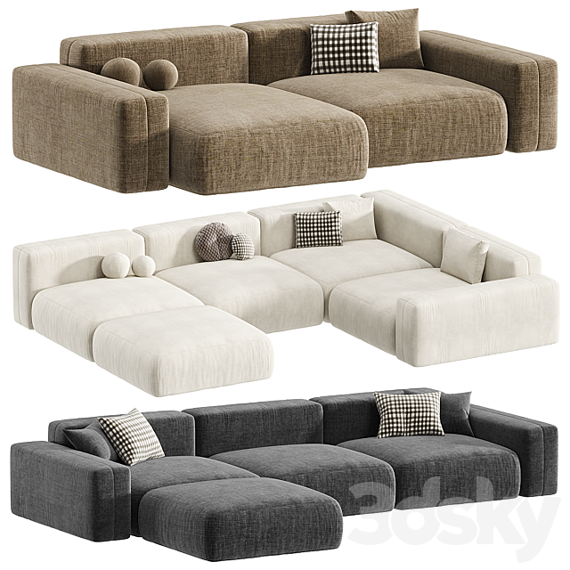Modular sofa BON ONE 33 3ds Max - thumbnail 2
