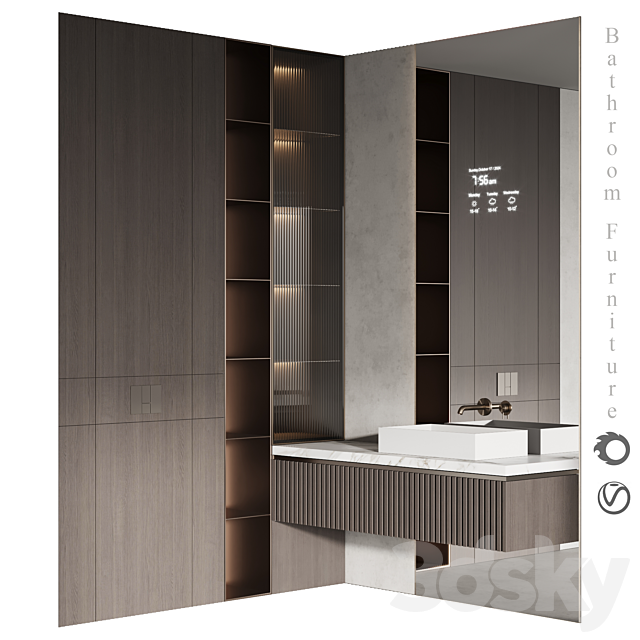Bathroom furniture No. 33 3ds Max - thumbnail 2