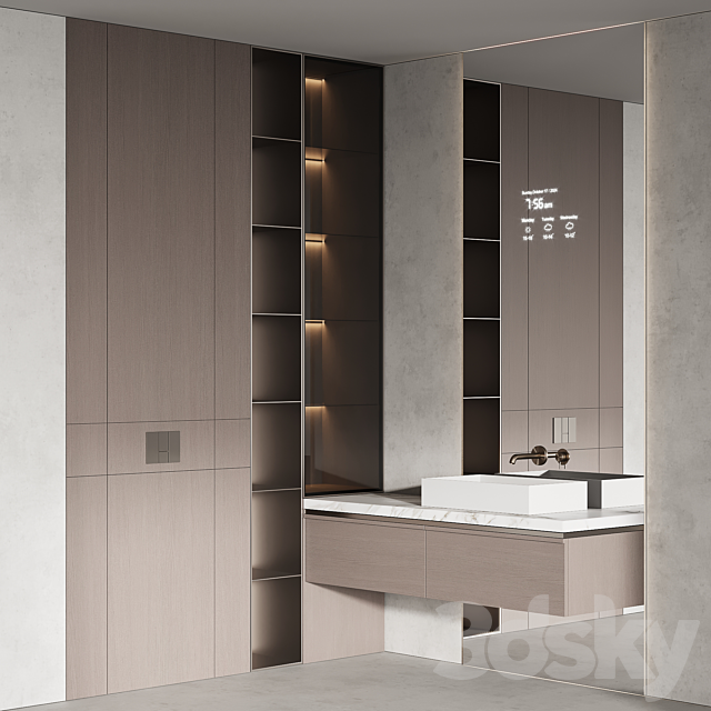 Bathroom furniture No. 33 3ds Max - thumbnail 3