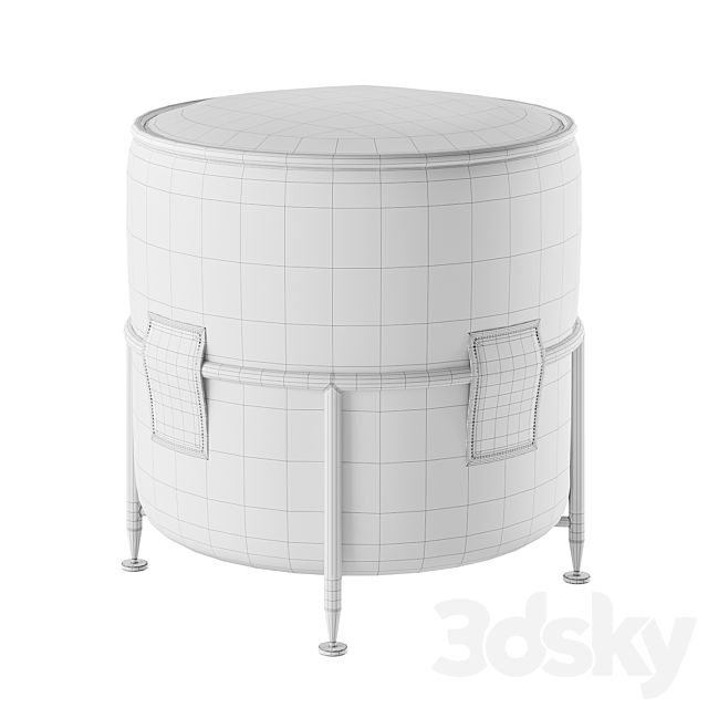 POUF HAUT AMARETTO 3ds Max - thumbnail 3