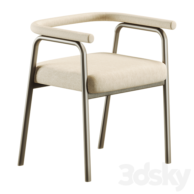 Ecto Dining chair 3ds Max - thumbnail 3