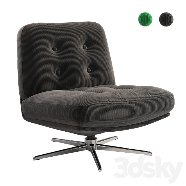 IKEA DYVLINGE Anti-stress swivel chair 3ds Max - thumbnail 3