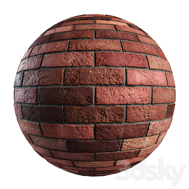 Hand Molded PBR 4k Bricks 3ds Max - thumbnail 3