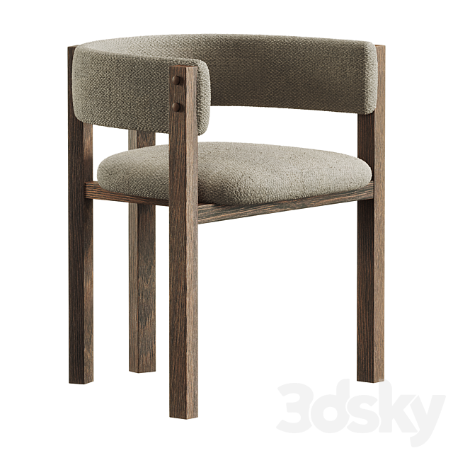 Vittoria Dining Arm Chair 3ds Max - thumbnail 2