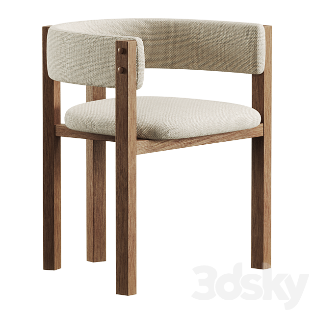 Vittoria Dining Arm Chair 3ds Max - thumbnail 3