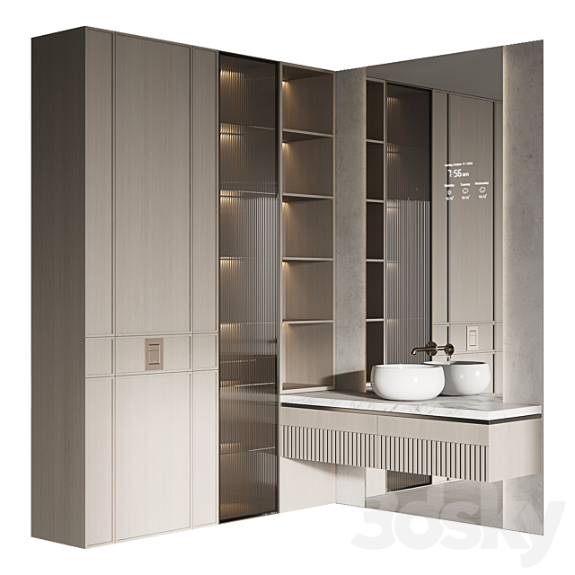 Bathroom furniture No. 34 3ds Max - thumbnail 2
