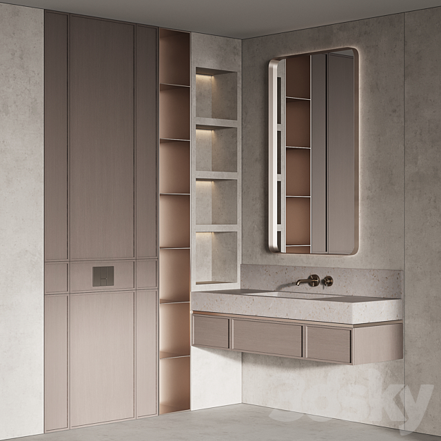 Bathroom furniture No. 34 3ds Max - thumbnail 3
