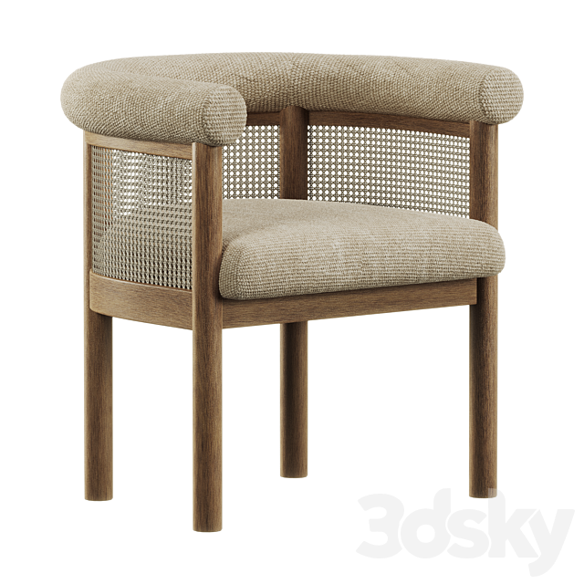 Jensen Dining Chair 3ds Max - thumbnail 2