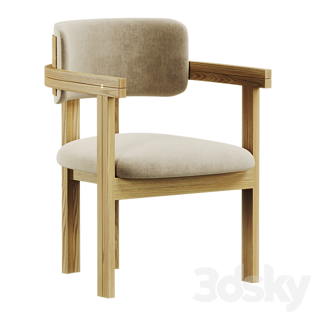 Nathaniel Dining Chair 3ds Max - thumbnail 2