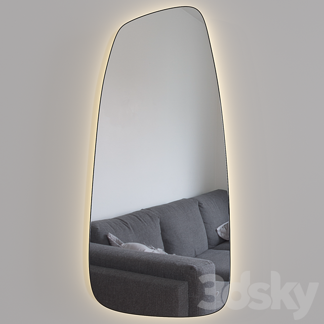 Edgar Extra illuminated shaped mirror 3ds Max - thumbnail 2
