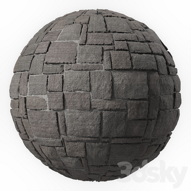 Stone Wall Materials 104- Decorative Random Pattern | Pbr 4k Seamless 3ds Max - thumbnail 2