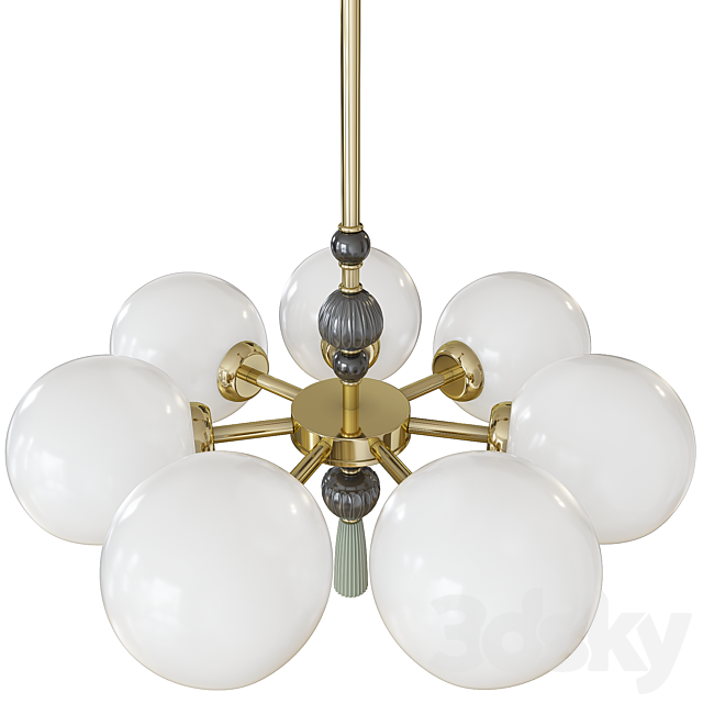Hanging chandelier Odeon Light 5405_7 PALLE 3ds Max - thumbnail 2