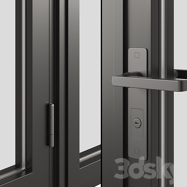 A set of metal windows and doors. 3ds Max - thumbnail 2