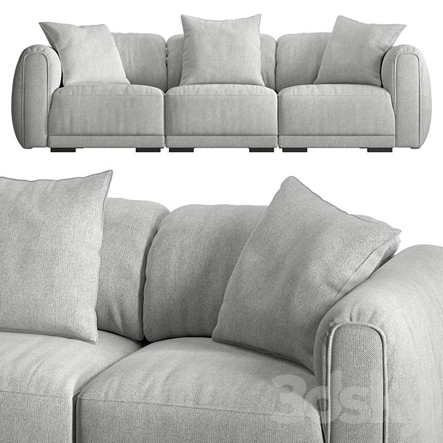 Nuvola three-seater sofa from Dantonehome 3ds Max - thumbnail 2