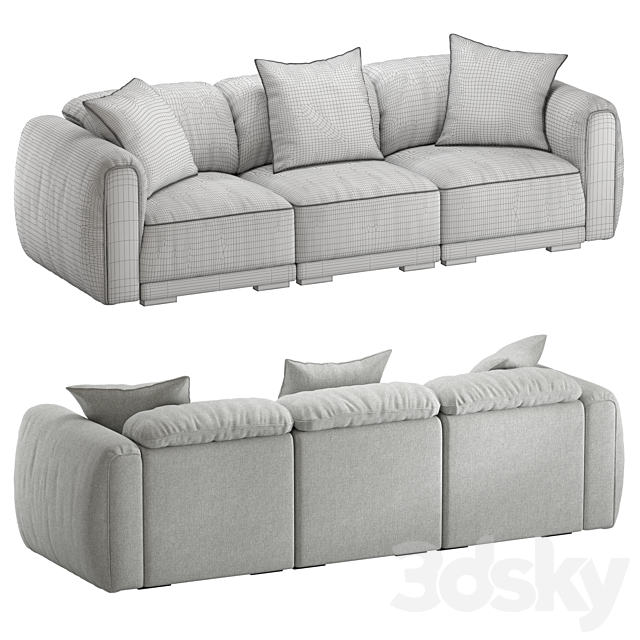 Nuvola three-seater sofa from Dantonehome 3ds Max - thumbnail 3