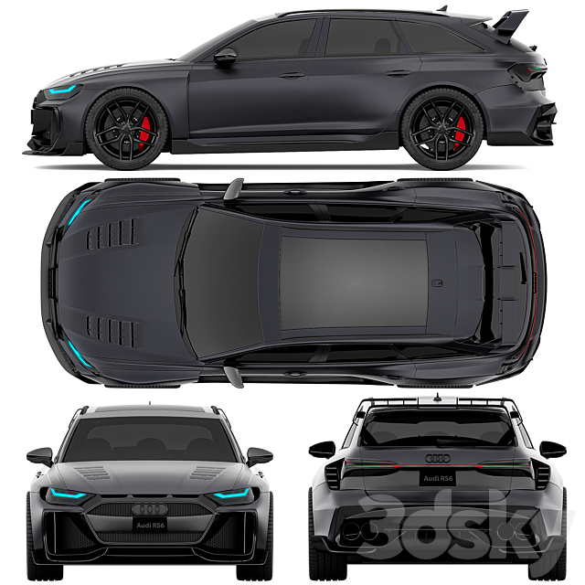 Audi RS6 Starwars Hycade 3ds Max - thumbnail 3